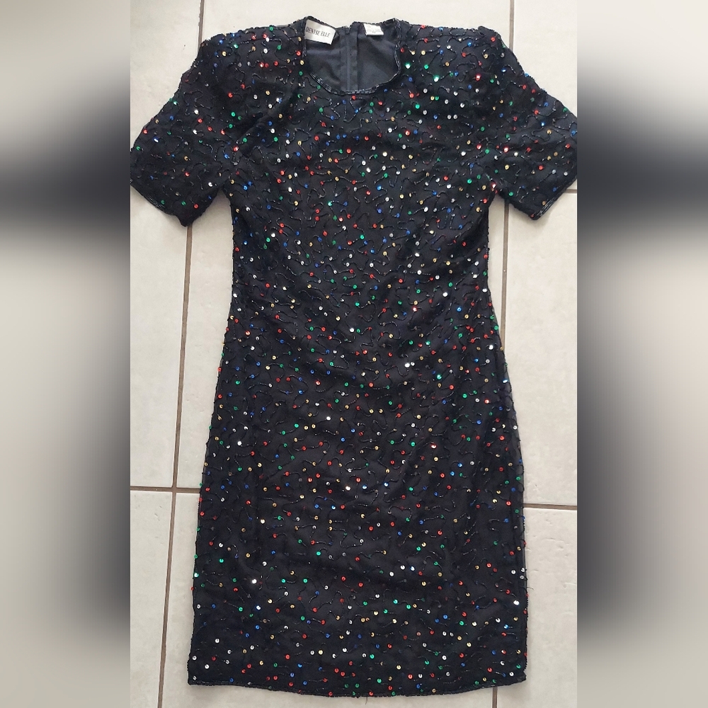 Vintage Beaded Sequin Dress